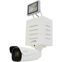 Speco Indoor/Outdoor Digital Deterrent box with built-in light, 4MP IP bullet with Advanced AI & Siren, Part# DD2