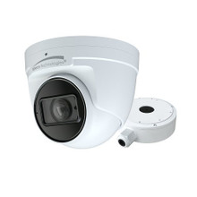 Speco 8MP H.265 IP Turret Camera with IR, 2.8-12mm motorized Lens, Included Junction Box, White, NDAA, Part# O8VT3M