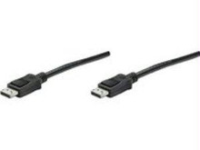 Manhattan 307116 DisplayPort Monitor Cable 2 m (6.6 ft.), Black, Stock# 307116