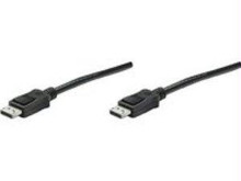 Manhattan DisplayPort Monitor Cable 2 m (6.6 ft.), Black, Stock# 307116