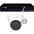 Speco 16 channel 8MP NVR with 4TB HDD & 12 4K Turret Cameras Kit, Part# ZIP4K16T12