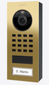 Doorbird D1101V-S, SURFACE-MOUNT IP VIDEO DOOR STATION, Brass-finish as PVD coating, stainless steel V4A, high-gloss polished, Part# 423878266