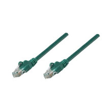 Intellinet IEC-C5-GR-10, Network Cable, Cat5e, UTP, RJ45 Male / RJ45 Male, 3.0 m (10 ft.), Green, Part# 319782