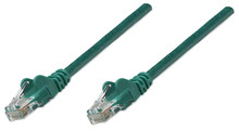 Intellinet IEC-C5-GR-14, Network Cable, Cat5e, UTP, RJ45 Male / RJ45 Male, 5.0 m (14 ft.), Green, Part# 319836