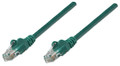 Intellinet IEC-C5-GR-25, Network Cable, Cat5e, UTP, RJ45 Male / RJ45 Male, 7.5 m (25 ft.), Green, Part# 319881