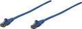Intellinet Network Cable, IEC-C6-BL-0.5, Cat6, UTP, RJ45 Male / RJ45 Male, 0.15 m (0.5 ft.), Blue, Part# 347433