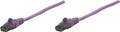 Intellinet IEC-C6-PRP-0.5, Network Cable, Cat6, UTP, RJ45 Male / RJ45 Male, 0.15 m (0.5 ft.), Purple, Part# 392990