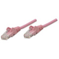 Intellinet IEC-C6-PNK-1, Network Cable, Cat6, UTP, RJ45 Male / RJ45 Male, 0.3 m (1 ft.), Pink, Part# 329743