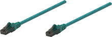 Intellinet IEC-C6-GR-1, Network Cable, Cat6, UTP, RJ45 Male / RJ45 Male, 0.3 m (1 ft.), Green, Part# 344845