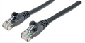 Intellinet IEC-C6-BK-1.5, Network Cable, Cat6, UTP,, RJ45 Male / RJ45 Male, 0.5 m (1.5 ft.), Black,, Part# 342032