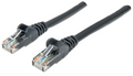 Intellinet IEC-C6-BK-7, Network Cable, Cat6, UTP, RJ45 Male / RJ45 Male, 2.0 m (7 ft.), Black, Part# 342063