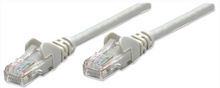 Intellinet IEC-C6-GY-7, Network Cable, Cat6, UTP, RJ45 Male / RJ45 Male, 2.0 m (7 ft.), Gray, Part# 334112