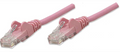 Intellinet IEC-C6-PNK-7,  Network Cable, Cat6, UTP, RJ45 Male / RJ45 Male, 2.0 m (7 ft.), Pink, Part# 392785
