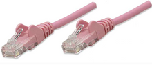 Intellinet IEC-C6-PNK-14, Network Cable, Cat6, UTP, RJ45 Male / RJ45 Male, 5.0 m (14 ft.), Pink, Part# 392808
