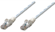 Intellinet IEC-C6-WT-25, Network Cable, Cat6, UTP, RJ45 Male / RJ45 Male, 7.5 m (25 ft.), White, Part# 341998