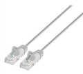 Intellinet IEC-C6-GY-1-SLIM,  Cat6 UTP Slim Network Patch Cable, 100% Copper, RJ45 Male to RJ45 Male, 1.0 ft. (0.5 m), Gray, Part# 751568