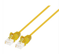 Intellinet IEC-C6-YLW-1-SLIM, Cat6 UTP Slim Network Patch Cable, 100% Copper, RJ45 Male to RJ45 Male, 1.0 ft. (0.5 m), Yellow, Part# 743457