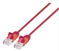 Intellinet IEC-C6-RD-1-SLIM, Cat6 UTP Slim Network Patch Cable, 100% Copper, RJ45 Male to RJ45 Male, 1.0 ft. (0.5 m), Red, Part# 743501