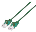 Intellinet IEC-C6-GR-1.5-SLIM, Cat6 UTP Slim Network Patch Cable, 100% Copper, RJ45 Male to RJ45 Male, 1.5 ft. (0.5 m), Green, Part# 744119