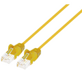 Intellinet IEC-C6-YLW-1.5-SLIM, Cat6 UTP Slim Network Patch Cable, 100% Copper, RJ45 Male to RJ45 Male, 1.5 ft. (0.5 m), Yellow, Part# 744133