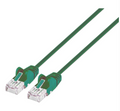 Intellinet IEC-C6-GR-3-SLIM, Cat6 UTP Slim Network Patch Cable, 100% Copper, RJ45 Male to RJ45 Male, 3 ft. (1 m), Green, Part# 743419