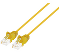 Intellinet IEC-C6-YLW-3-SLIM, Cat6 UTP Slim Network Patch Cable, 100% Copper, RJ45 Male to RJ45 Male, 3 ft. (1 m), Yellow, Part# 743464