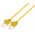 Intellinet IEC-C6-YLW-5-SLIM, Cat6 UTP Slim Network Patch Cable, 100% Copper, RJ45 Male to RJ45 Male, 5 ft. (1.5 m), Yellow, Part# 743471