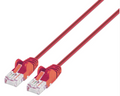 Intellinet IEC-C6-RD-5-SLIM, Cat6 UTP Slim Network Patch Cable, 100% Copper, RJ45 Male to RJ45 Male, 5 ft. (1.5 m), Red, Part# 743525