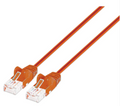 Intellinet IEC-C6-OR-5-SLIM, Cat6 UTP Slim Network Patch Cable, 100% Copper, RJ45 Male to RJ45 Male, 5 ft. (1.5 m), Orange, Part# 743570