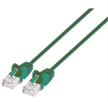 Intellinet IEC-C6-GR-10-SLIM, Cat6 UTP Slim Network Patch Cable, 100% Copper, RJ45 Male to RJ45 Male, 10 ft. (3 m), Green, Part# 743440