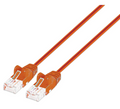 Intellinet IEC-C6-OR-10-SLIM, Cat6 UTP Slim Network Patch Cable, 100% Copper, RJ45 Male to RJ45 Male, 10 ft. (3 m), Orange, Part# 743594