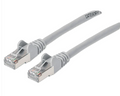 Intellinet IEC-C6AS-GY-1, Cat6a S/FTP Patch Cable, 1 ft., Gray, Copper, 26 AWG, RJ45, 50 Micron Connectors, Part# 743129