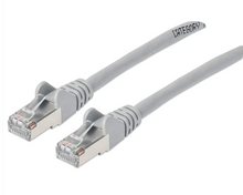 Intellinet IEC-C6AS-GY-1, Cat6a S/FTP Patch Cable, 1 ft., Gray, Copper, 26 AWG, RJ45, 50 Micron Connectors, Part# 743129