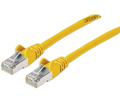 Intellinet IEC-C6AS-YLW-3, Cat6a S/FTP Patch Cable, 3 ft., Yellow, Copper, 26 AWG, RJ45, 50 Micron Connectors, Part# 743273