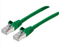 Intellinet IEC-C6AS-GR-5, Cat6a S/FTP Patch Cable, 5 ft., Green, Copper, 26 AWG, RJ45, 50 Micron Connectors, Part# 743358