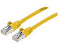Intellinet IEC-C6AS-YLW-5, Cat6a S/FTP Patch Cable, 5 ft., Yellow, Copper, 26 AWG, RJ45, 50 Micron Connectors, Part# 743280