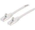 Intellinet IEC-C6AS-WT-7, Cat6a S/FTP Patch Cable, 7 ft., White, Copper, 26 AWG, RJ45, 50 Micron Connectors, Part# 743228