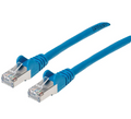 Intellinet IEC-C6AS-BL-100, Cat6a S/FTP Patch Cable, 100 ft., Blue, Copper, 26 AWG, RJ45, 50 Micron Connectors, Part# 742719