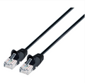 Intellinet IEC-C6A-BK-3-SLIM, Cat6a UTP Slim Network Patch Cable, Copper, 30 AWG, RJ45, 3ft (1m), Black, Part# 743907