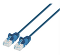 Intellinet IEC-C6A-BL-3-SLIM, Cat6a UTP Slim Network Patch Cable, Copper, 30 AWG, RJ45, 3ft (1m), Blue, Part# 743952