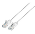 Intellinet IEC-C6A-WT-3-SLIM, Cat6a UTP Slim Network Patch Cable, Copper, 30 AWG, RJ45, 3ft (1m), White, Part# 744058