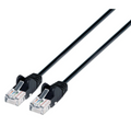 Intellinet IEC-C6A-BK-7-SLIM, Cat6a UTP Slim Network Patch Cable, Copper, 30 AWG, RJ45, 7ft (2m), Black, Part# 743921