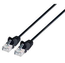 Intellinet IEC-C6A-BK-10-SLIM, Cat6a UTP Slim Network Patch Cable, Copper, 30 AWG, RJ45, 10ft (3m), Black, Part# 743938