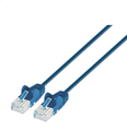 Intellinet IEC-C6A-BL-10-SLIM, Cat6a UTP Slim Network Patch Cable, Copper, 30 AWG, RJ45, 10ft (3m), Blue, Part# 743983