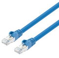 Intellinet IEC-C8AS-BL-1, Cat8.1 S/FTP Network Patch Cable, 1 ft., Blue, 40G, 2 GHz, 100% Copper, 24 AWG, RJ45, Stranded, Snag-free, Gold-plated Contacts, Part# 742962