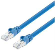 Intellinet IEC-C8AS-BL-3, Cat8.1 S/FTP Network Patch Cable, 3 ft., Blue, 40G, 2 GHz, 100% Copper, 24 AWG, RJ45, Stranded, Snag-free, Gold-plated Contacts, Part# 742979