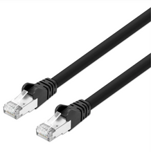 Intellinet IEC-C8AS-BK-5, Cat8.1 S/FTP Network Patch Cable, 5 ft., Black, 40G, 2 GHz, 100% Copper, 24 AWG, RJ45, Stranded, Snag-free, Gold-plated Contacts, Part# 743068