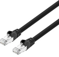 Intellinet IEC-C8AS-BK-10,  Cat8.1 S/FTP Network Patch Cable, 10 ft., Black, 40G, 2 GHz, 100% Copper, 24 AWG, RJ45, Stranded, Snag-free, Gold-plated Contacts, Part# 743082