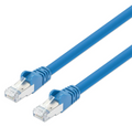 Intellinet IEC-C8AS-BL-14, Cat8.1 S/FTP Network Patch Cable, 14 ft., Blue, 40G, 2 GHz, 100% Copper, 24 AWG, RJ45, Stranded, Snag-free, Gold-plated Contacts, Part# 743013