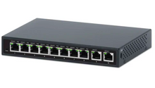 Intellinet 10-Port PoE+ Switch with 8 Gigabit Ethernet Ports and 2 SFP Uplinks, IPS-08G02-58W, Part# 562027